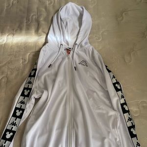 RARE Kappa x Disney white polyester hoodie XXL